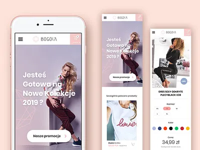 web shop - boutique bogova adobexd bogova clean design gold rose logo modern rose shop shopping shopping app web web design webdesign
