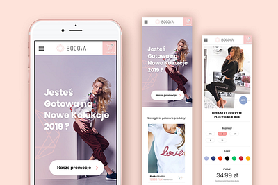 web shop - boutique bogova adobexd bogova clean design gold rose logo modern rose shop shopping shopping app web web design webdesign