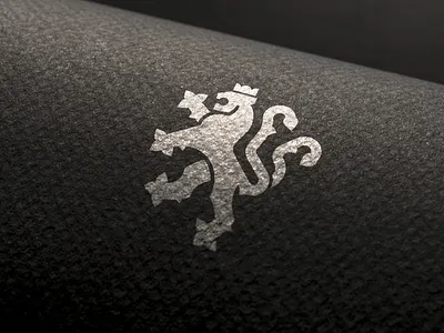 HERALDIC LION LOGO brand branding branding design clothing line design heraldic lion lion logo logo logo lion logodesign logotype simple white