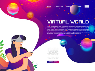 VIRTUAL WORLD WEBSITE app branding design dribbble best shot icon identity illustration ui ux websitedesign websitedesignagency websitedesigncompany websitedesigner websitedesigninspiration websitedesigntutorial