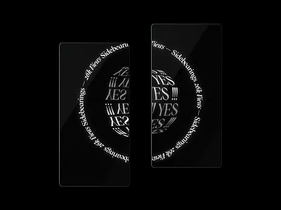 Sidebearings, Thank You 3d art animation black kynetic type mobile typography ui ux