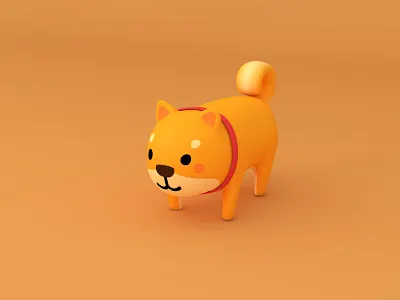 Shiba Inu 3d animation c4d