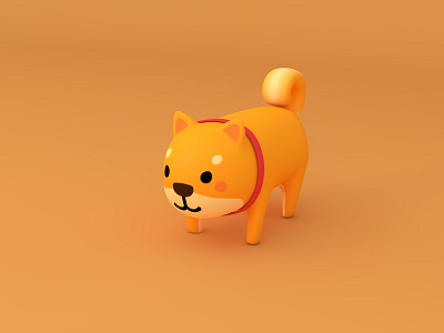 Shiba Inu 3d animation c4d