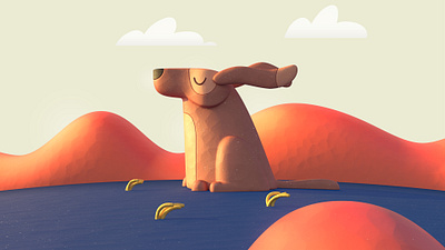 Our dog 3d 3d animation 3d art abstract autumn blender 3d blender3d blender3dart cartoon comic clay claymation clayrender creative dog dog illustration illustration landscape light motion design sunset