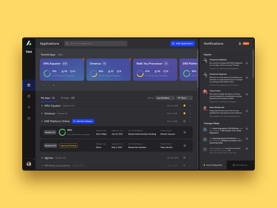 Technology Risk Management Platform app colors dark theme dark ui dashboard design enterprise ux icon interface software design typography ui ux web