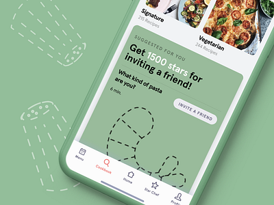 Cook it - cookbook app food green mobile ui ux