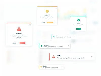 Popup alerts alert clean dashboard design popup ui ux
