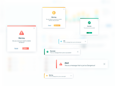 Popup alerts alert clean dashboard design popup ui ux