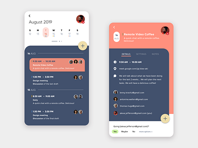 Calendar planner app application clean design flat mobile sketch ui ux ux design web