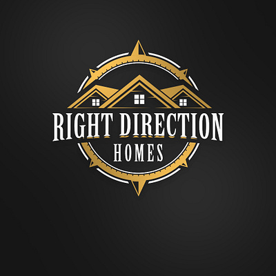 RightDirectionHomes logo design identity design logo vector