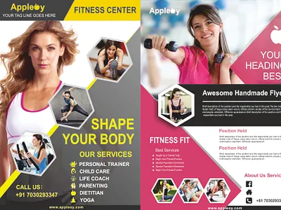 Fitness Flyer design design fitness center gym flyer marketing flyer promotional flyer
