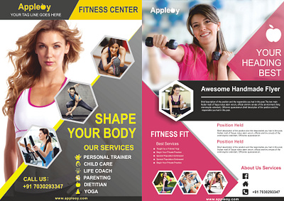 Fitness Flyer design design fitness center gym flyer marketing flyer promotional flyer