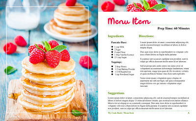 Cookbook Design adobe indesign cookbook design