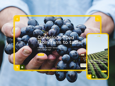 Landing Page - BioFolk adobe xd branding branding design delivery experience design food icon interaction design key visual landing page logo responsive design ui ux
