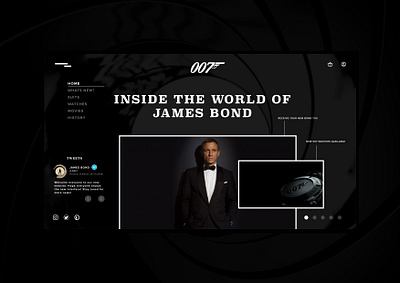 007 Web Design 007 adobe adobephotoshop adobexd james bond landing page minimal photoshop ui ui design userinterface web design website