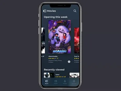 Movie app exploration exploration mobile app mobile app design movie movies teather ui