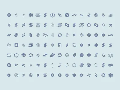 Logo concepts blue connection consulting design logo logo concepts logocollection minimalism monograms networking options s logo variants