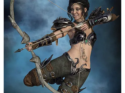Amira The Young Archer 3D Rendering 3d art 3d artist 3d render 3d rendering 3d4u2c cg realistic 3d renderhub renders