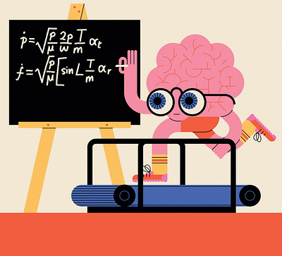 Smart Moves brain character digital editorial folioart humour illustration john devolle science vector