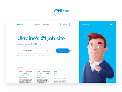 Work.ua concept design landing screen ui ui concept ux web webpage website