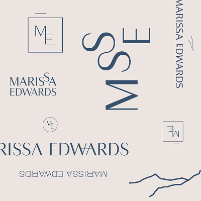 Marissa Edwards Logo Concepts branding branding and identity branding concept branding design custom mark customlogo graphic design illustration logo logo design logo design branding logomark logotype