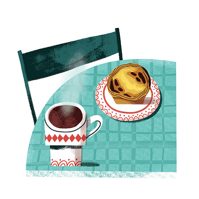 Pastel de nata bakery coffee food illustration lisbon pastel de nata photoshop portugal travel illustration