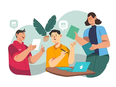TeamWork,Work With Team, We create a future together branding design flat illustration logo ui ux