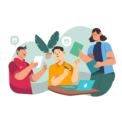 TeamWork,Work With Team, We create a future together branding design flat illustration logo ui ux