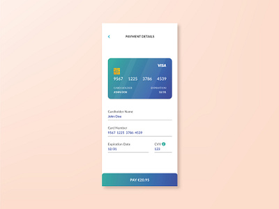 Daily UI #002 - Credit Card Checkout credit card checkout daily ui 002 dailyui gradient ui uidailychallenge uidesign