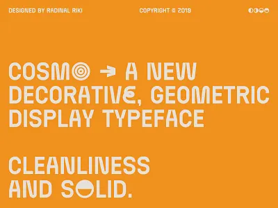 Cosmo™ Typeface atk studio atk type cosmo cosmo font cosmo typeface design display font logo new font radinal riki text typography vector