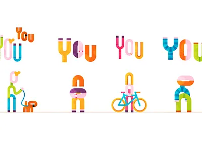 Character Design for a Pitch – YOU character character design design flat illustration illustrator type typography vector