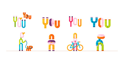 Character Design for a Pitch – YOU character character design design flat illustration illustrator type typography vector