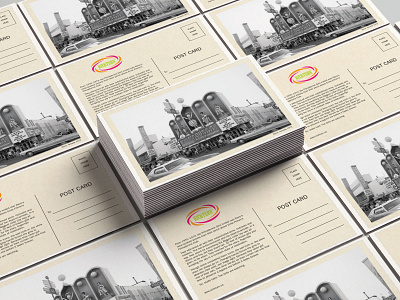 Kickturn Postcard branding design historic mail postcard print product