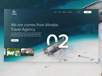 Travel Agency Landing Page app design beach daily ui dailyui desiger page design illustration landing page ui uidesign ux