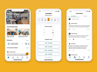 Novel Coworking App android app app design app ux booking calendar community coworking ios meeting room meetings mobile design product design react schedule