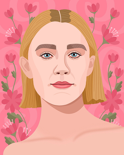 Saoirse Ronan childrens books colorful design designer digital art editorial editorial illustration graphic art illustration illustrator logo designer nicole wilson portrait vector