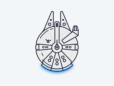 Millenium Falcon design for fun graphic design illustration millenium falcon star wars vector