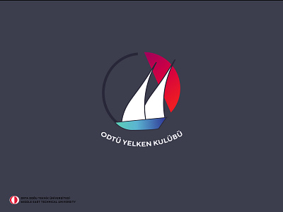 METU Sailing Club Concept Logo Design branding clean design club logo design flat flat design gradient icon logo logo design redesign sailing sailing ship