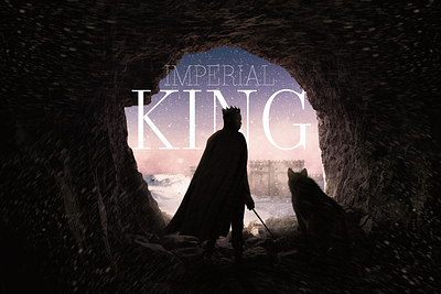 Imperial King castle cave imperial king kingdom kings photoshop snow wacom wolf