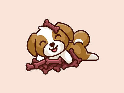 ShihTzu Mascot adorable animal bones breed character cute dog fun happy illustration joyful lovely mascot mental wellness pet playful positive reward shihtzu smiling