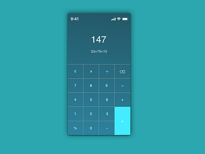 calculator UI dailyui design ui uxchallenge