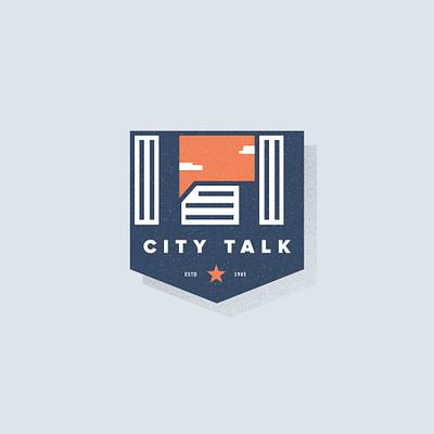 City Talk Logo badge city city logo city vintage talk vintage