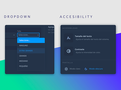 Options accessibility contador darkmode ui uxdesign webapp webdesign