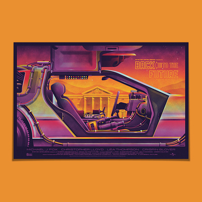 DKNG at Designer Con 2019 (Booth #2219) back to the future dan kuhlken delorean dkng dkng studios illustration nathan goldman poster screen print silkscreen texture vector