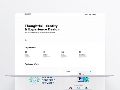 Coderre Design Homepage black branding design hero homepage logo minimal portfolio product design ui user experience user interface ux ux ui web design website white wordpress