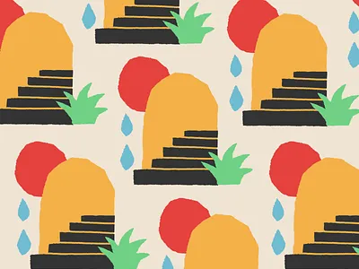 Pattern Comp Study composition cut paper design hand drawn illustration package design pattern vector