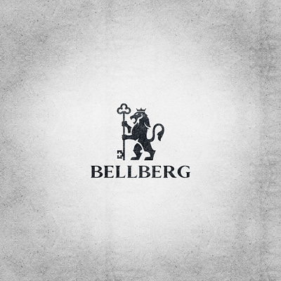 BELLBERG animal black and white crown key king lion logo logodesign minimalistic