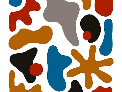 Shapes composition cut paper design folkart hand drawn illustration pattern patterns