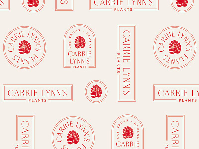 Carrie Lynn's Logo concept branding design elegant graphic icon lettering logo logo design red typography vector vintage