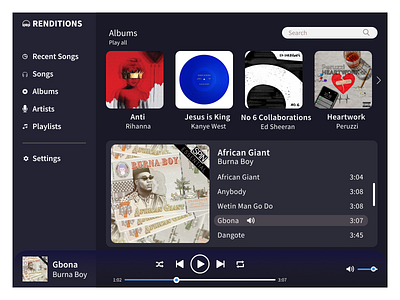 daily UI Challenge 008. Music Player Design daily 100 challenge dailyui design figma figmadesign music player ui user experience user interface design userinterface ux webapp webapp design webapplication